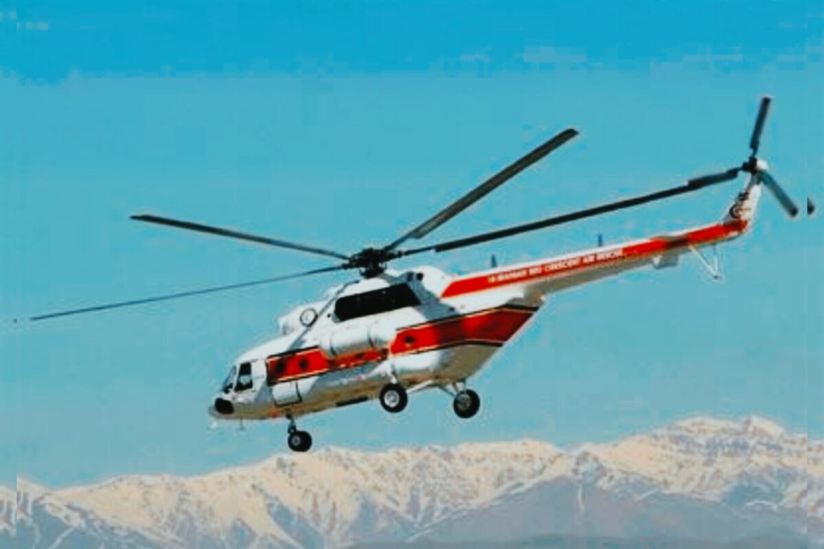 سورتی پرواز بالگردهای هلال‌احمر برای اطفای حریق جنگل‌های الیت چالوس