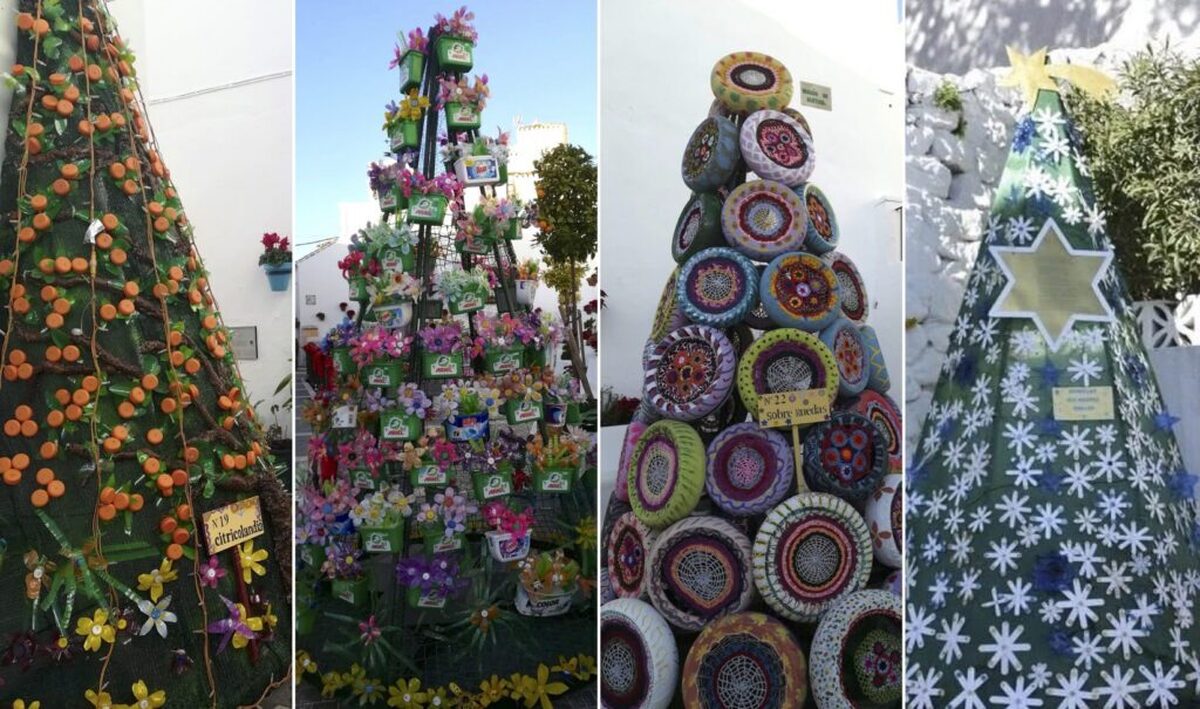 مسابقه «درختان کریسمس خیریه» در میخاس اسپانیا همسایگان را به هم پیوند می‌دهد