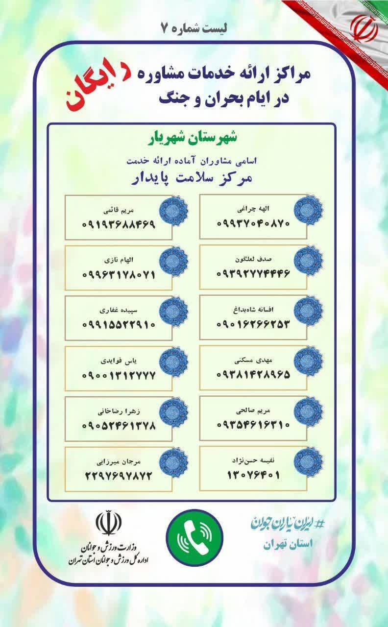 عبور امن از روزهای جنگ با کمک روانشناسان داوطلب عبور امن از روزهای جنگ با کمک روانشناسان داوطلب