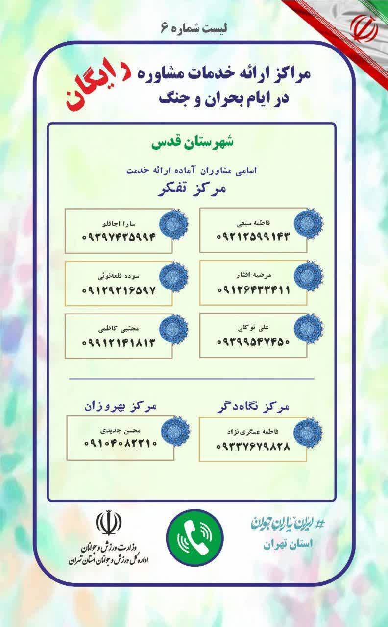 عبور امن از روزهای جنگ با کمک روانشناسان داوطلب عبور امن از روزهای جنگ با کمک روانشناسان داوطلب