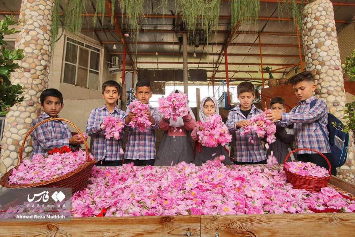 دانش‌آموزان میمندی با گلاب دست‌چین خود مزار شهدای میناب را عطرافشانی کردند