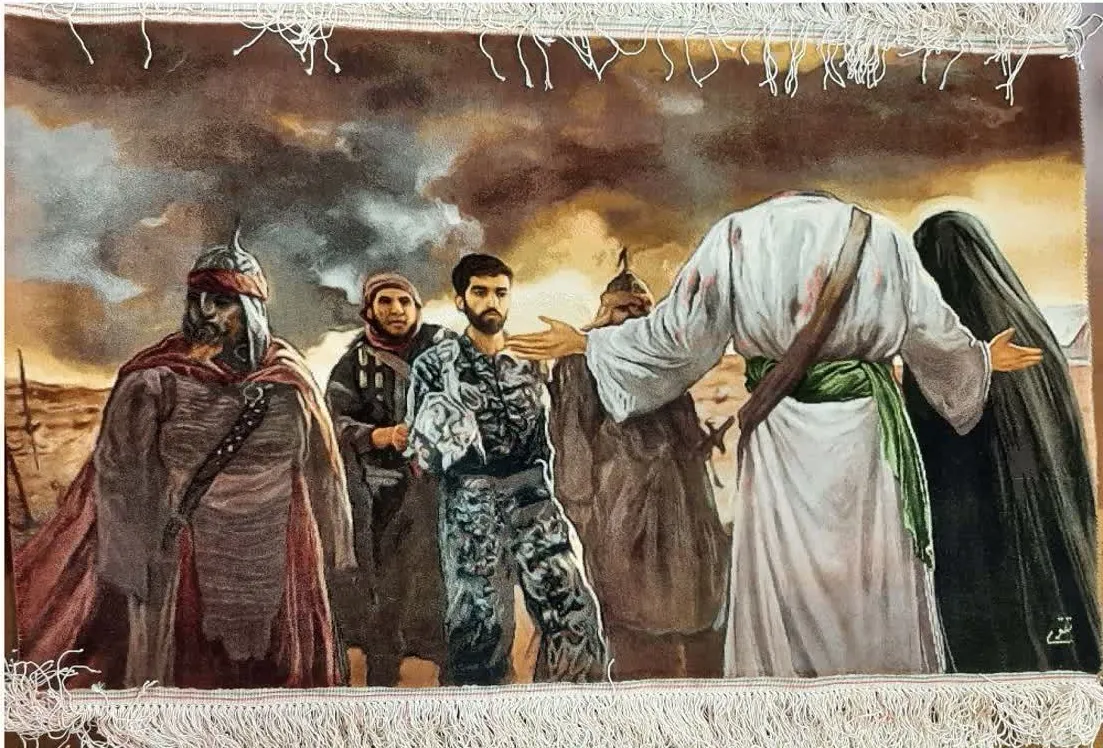 قالیچه‌ای مزین به تمثال «شهیدحججی» برای آزادی زندانیان اصفهانی