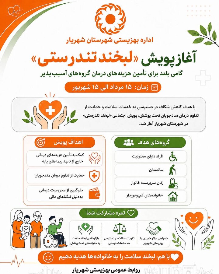 «لبخند تندرستی»؛ دعوت از جامعه پزشکی برای حمایت از مددجویان بهزیستی «لبخند تندرستی»؛ دعوت از جامعه پزشکی برای حمایت از مددجویان بهزیستی