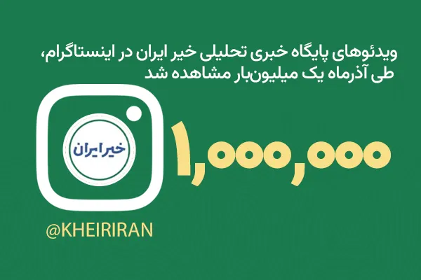 ویدئوهای پایگاه خبری تحلیلی خیر ایران در آذرماه یک میلیون بار مشاهده شدند