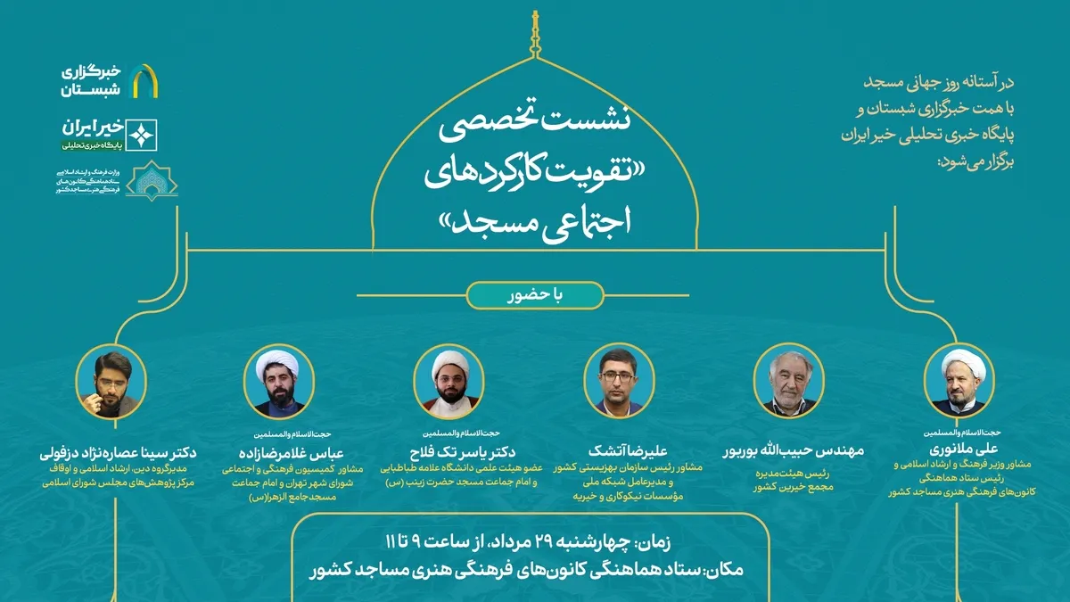نشست «تقویت کارکردهای اجتماعی مسجد» برگزار می‌شود