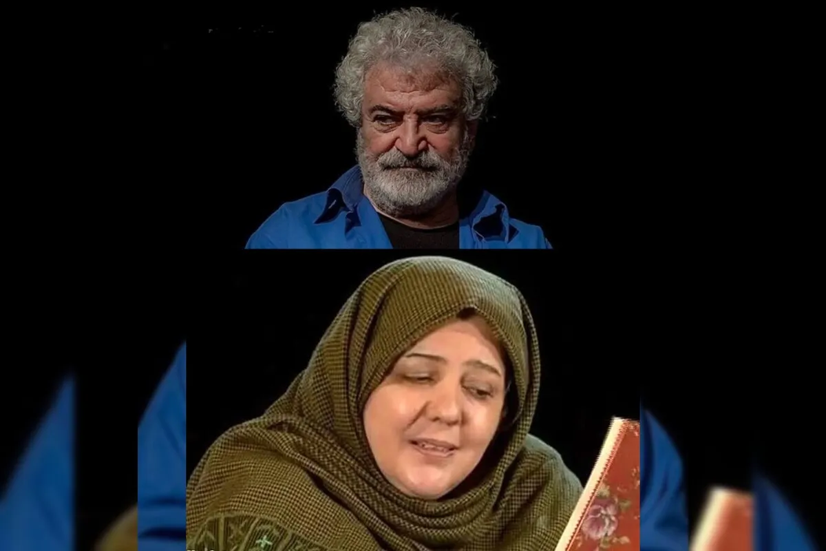 کاظم هژیرآزاد پیش از خاک‌سپاری همسرش روی صحنه تئاتر
